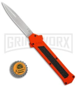 AKC F-16 Orange D/A OTF Automatic Knife - Bayo Satin Plain -Knivesand Tools Shop AKC F16 Orange DA Bayo Satin Plain BP 25689 er bottlecap large
