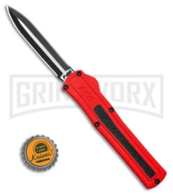 AKC F-20 D/A Dagger Dark Red Aluminum OTF Automatic Knife - Two Tone Plain 5 AKC F-20 D/A Dagger Dark Red Aluminum OTF Automatic Knife - Two Tone Plain -Knivesand Tools Shop AKC F20 DA Dagger OTF AK Red Alum 3in Two Tone BHQ 178590 td size large