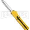 AKC F-20 D/A Dagger Yellow Aluminum OTF Automatic Knife - Satin Plain 1 AKC F-20 D/A Dagger Yellow Aluminum OTF Automatic Knife - Satin Plain -Knivesand Tools Shop AKC F20 DA OTF AK Dagger yellow Alum 3in Satin BHQ 178761 td large