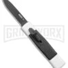 AKC Minion Concord White/Black OTF Automatic Knife - Flat Grind Black Plain -Knivesand Tools Shop AKC Minion Concord White Black OTF Auto Flat Grind Black Plain GX 14514 jr large