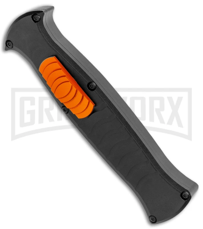 AKC X-treme EVO Black / Orange Slide OTF Automatic Knife - Black Plain AKC X-treme EVO Black / Orange Slide OTF Automatic Knife - Black Plain -Knivesand Tools Shop AKC X treme EVO OTF Auto Black Orange Slide Black BHQ 114335 jr spine large