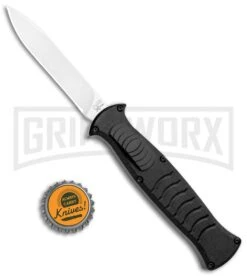 AKC X-treme EVO Black OTF Automatic Knife - Satin Plain -Knivesand Tools Shop AKC X treme EVO OTF Auto Black Satin BHQ 105413 jr bottlecap large
