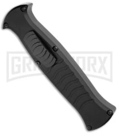 AKC X-treme EVO Black OTF Automatic Knife - Satin Plain -Knivesand Tools Shop AKC X treme EVO OTF Auto Black Satin BHQ 105413 jr spine large