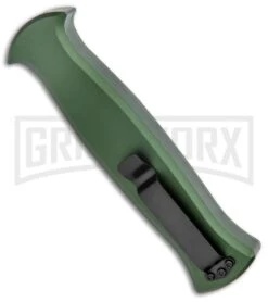 AKC X-treme EVO Green OTF Automatic Knife - Black Plain -Knivesand Tools Shop AKC X treme EVO OTF Auto Green Black BHQ 105414 jr side 2 large