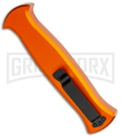 AKC X-treme EVO Orange OTF Automatic Knife - Satin Plain -Knivesand Tools Shop AKC X treme EVO OTF Auto Orange Satin BHQ 114657 jr side large