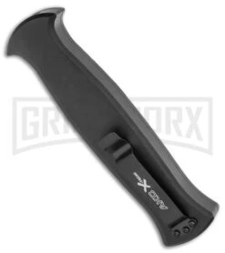 AKC X-treme EVO Black OTF Automatic Knife - Satin Plain Dagger 4 AKC X-treme EVO Black OTF Automatic Knife - Satin Plain Dagger -Knivesand Tools Shop AKC X treme EVO OTF Automatic Knife Black 3.5 Satin Dagger BHQ 119723 LS Side large