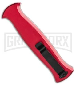 AKC X-treme EVO RB OTF Automatic Knife - Red Black Plain -Knivesand Tools Shop AKC X treme EVO OTF Automatic Knife Red 3.5in Black EVO ROB BHQ 115345 LS Side large