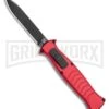 AKC X-treme EVO RB OTF Automatic Knife - Red Black Plain -Knivesand Tools Shop AKC X treme EVO OTF Automatic Knife Red 3.5in Black EVO ROB BHQ 115345 LS large