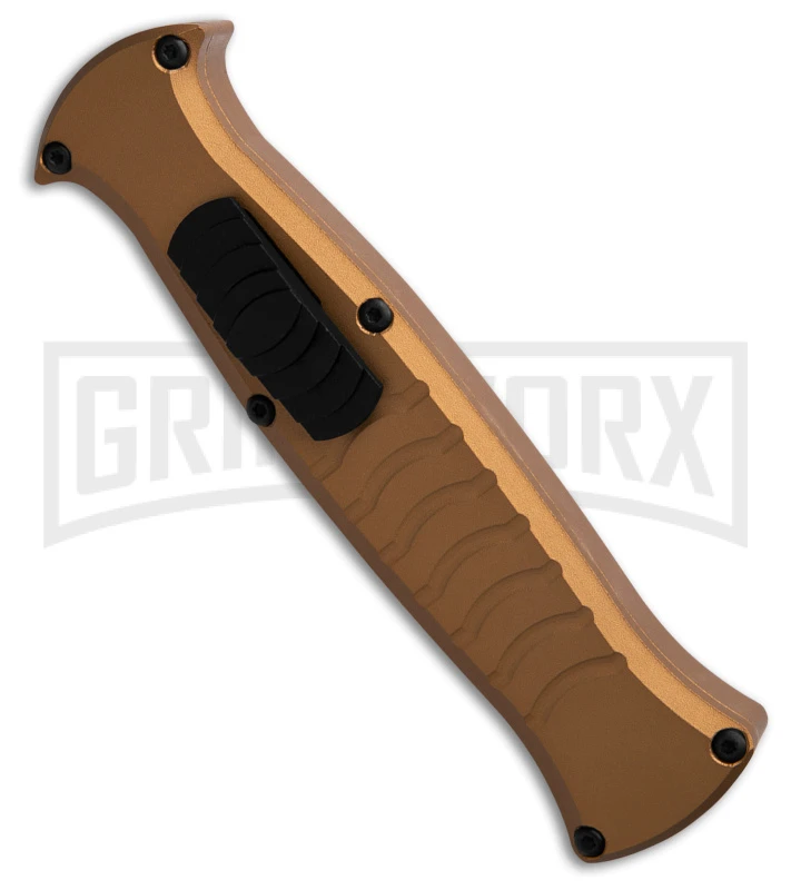 AKC X-treme EVO Gold OTF Automatic Knife - Black Plain Spear Point AKC X-treme EVO Gold OTF Automatic Knife - Black Plain Spear Point -Knivesand Tools Shop AKC Xtreme EVO Gold Automatic Knife Black Plain GX 41624 hd spine large