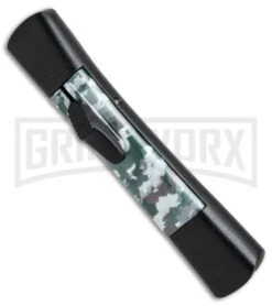 AKC Concord Arctic Camo OTF Automatic Knife - Flat Grind Black Plain -Knivesand Tools Shop AKC concord arctic camo black BP 19137 er spine large