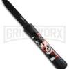 AKC Concord Red/White Skull OTF Automatic Knife - Flat Grind Black Flat -Knivesand Tools Shop AKC concord red white skull black BP 19138 er large