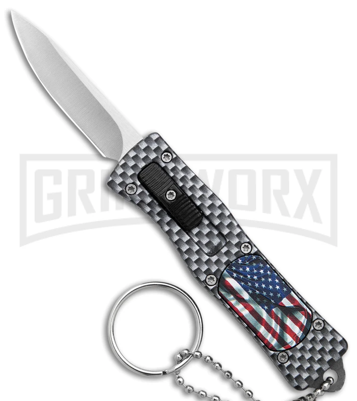 American Flag Mini Dog Tag Gray Carbon Fiber D/A OTF Auto Knife -Satin Plain American Flag Mini Dog Tag Gray Carbon Fiber D/A OTF Auto Knife -Satin Plain -Knivesand Tools Shop American Flag Mini Dog Tag CF DA Auto Satin BHQ 175038 jr large