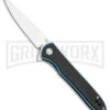 Artisan Cutlery Small Shark Black G-10/Blue Folding Knife - SW Plain 1 Artisan Cutlery Small Shark Black G-10/Blue Folding Knife - SW Plain -Knivesand Tools Shop Artisan Cutlery Small Shark Liner Lock Knife Black G 10 Stonewash BHQ 90009 kp jr large
