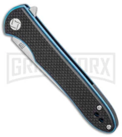 Artisan Cutlery Small Shark Black G-10/Blue Folding Knife - SW Plain -Knivesand Tools Shop Artisan Cutlery Small Shark Liner Lock Knife Black G 10 Stonewash BHQ 90009 kp spine jr large