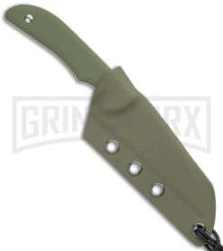 Artisan Cutlery Green G-10 Sea Snake Fixed Blade Knife - Satin Plain -Knivesand Tools Shop Artisan Sea Snake OD Green G 10 SW 1842B GN BHQ 119565 jr sheath large