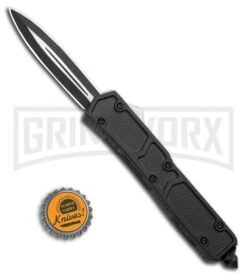 Atomic Slim Dagger Black OTF Automatic Knife - Dagger Two Tone Plain -Knivesand Tools Shop Atomic 2 Black OTF Automatic Knife Dagger Two Tone GX 33746 ns bottlecap large