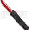 Atomic Defender Large OTF Automatic Knife Black - Red Two Tone Drop Point -Knivesand Tools Shop Atomic Defender DP Red Black OTF Auto Red GX 33631 jr large