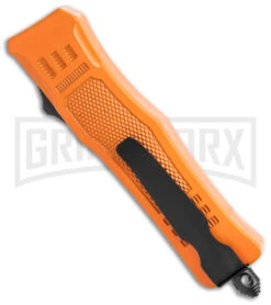 Atomic Defender Mini OTF Automatic Knife Orange - Two Tone Dagger -Knivesand Tools Shop Atomic Defender Mini OTF Auto Orange TT Dagger BHQ 141104 jr side large