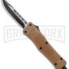 Atomic Defender Mini OTF Automatic Knife Sand Brown (2.625" Two-Tone) -Knivesand Tools Shop Atomic Defender Mini OTF Auto Sand Brown TT DP GX 37531 jr large