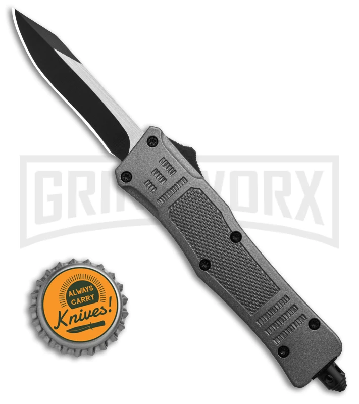 Atomic Defender Mini OTF Automatic Knife Gray - Two Tone Recurve Atomic Defender Mini OTF Automatic Knife Gray - Two Tone Recurve -Knivesand Tools Shop Atomic Defender Mini OTF Automatic Knife Gray Two Tone Recurve GX 38809 td size large