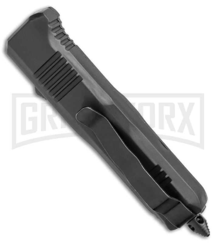 Atomic Mini Shield Dagger Black OTF Automatic Knife - Serr Atomic Mini Shield Dagger Black OTF Automatic Knife - Serr -Knivesand Tools Shop Atomic Mini Shield Dagger Black OTF Auto Serr GX 19604 jr side large