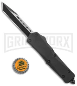 Atomic Lance Tanto Black OTF Auto Knife - Two Tone Plain -Knivesand Tools Shop Atomic Shield Large Tanto Black OTF Auto TT GX 38228 jr bottlecap large