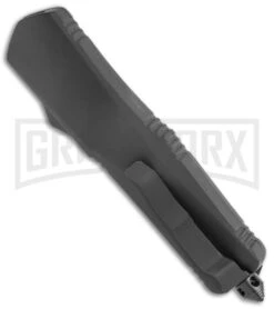 Atomic Lance Tanto Black OTF Auto Knife - Two Tone Plain -Knivesand Tools Shop Atomic Shield Large Tanto Black OTF Auto TT GX 38228 jr side large