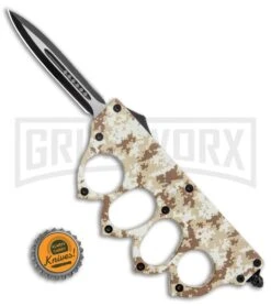 Atomic Tan Digital Camo OTF Automatic Knuckle Knife - Dagger Two-Tone -Knivesand Tools Shop Atomic Tan Digital Camo OTF Auto Knuckle Knife Dagger TT GX 37560 jr bottlecap large