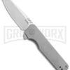 Axial Enzi Bead Blasted Titanium Frame Lock Knife - Satin 20CV