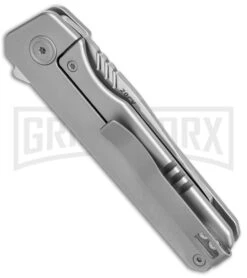 Axial Enzi Bead Blasted Titanium Frame Lock Knife - Satin 20CV 4 Axial Enzi Bead Blasted Titanium Frame Lock Knife - Satin 20CV -Knivesand Tools Shop Axial Enzi Knife Beadblasted Ti Reverse Tanto Satin BHQ 146958 jr side large