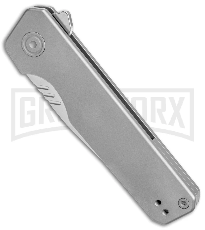Axial Enzi Bead Blasted Titanium Frame Lock Knife - Satin 20CV Axial Enzi Bead Blasted Titanium Frame Lock Knife - Satin 20CV -Knivesand Tools Shop Axial Enzi Knife Beadblasted Ti Reverse Tanto Satin BHQ 146958 jr spine large
