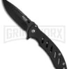Bear Edge Brisk 1.0 Black Folding Knife - Black Plain