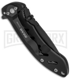 Bear Edge Brisk 1.0 Black Folding Knife - Black Plain -Knivesand Tools Shop Bear Edge Brisk Black Black 61511 BHQ 68030 jr side large