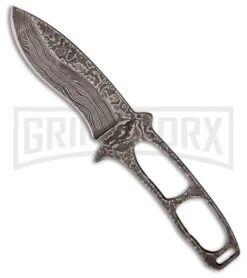Bear OPS Constant Neck Damascus Fixed Blade Knife - Damascus Plain