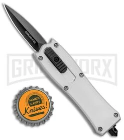Belly Button Silver OTF Automatic Knife (2" Black) -Knivesand Tools Shop Belly Button Silver OTF Auto Black SB023SL GX 33782 jr bottlecap large