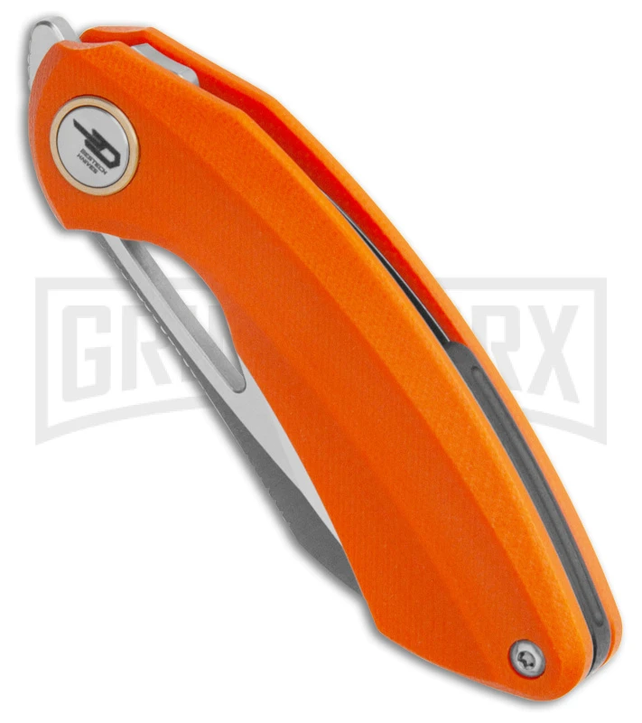 Bestech Knives Bihai Orange G-10 Pocket Knife - Satin/Gray Plain Bestech Knives Bihai Orange G-10 Pocket Knife - Satin/Gray Plain -Knivesand Tools Shop Bestech Knives Hel Bihai Liner Lock Knife Orange G 10 Black Satin SW BHQ 179725 spine kc large