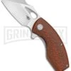Bestech Knives Lizard Flipper Knife Natural Green/Orange G-10 - Satin Plain