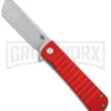 Bestech Knives Titan Red G-10 Folding Knife - Satin/SW D2 Plain -Knivesand Tools Shop Bestech Knives Titan LL Red Black BHQ 144035 jr large