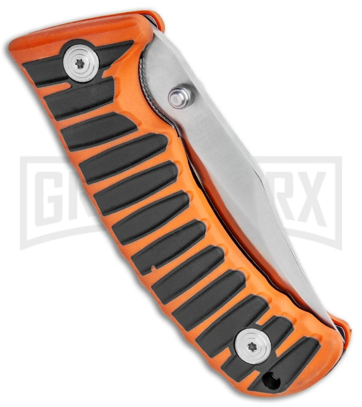 Boker BF-131 Fox Orange/Black Liner Lock Knife - Satin Plain Boker BF-131 Fox Orange/Black Liner Lock Knife - Satin Plain -Knivesand Tools Shop Boker BF 131 Orange Black Fox Folder 01FX035 BHQ 117275 jr side large