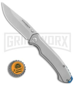 Boker Magnum Blue Steel Stainless Steel Folding Knife - Satin Plain 5 Boker Magnum Blue Steel Stainless Steel Folding Knife - Satin Plain -Knivesand Tools Shop Boker Magnum Blue Steel BHQ 80861 er bottlecap large