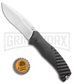 Boker Magnum Buddy Black G-10 Liner Lock Knife - Satin Plain -Knivesand Tools Shop Boker Magnum Buddy Manual Knife Black G 10 BHQ 94419 ns bottlecap large