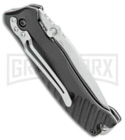 Boker Magnum Buddy Black G-10 Liner Lock Knife - Satin Plain -Knivesand Tools Shop Boker Magnum Buddy Manual Knife Black G 10 BHQ 94419 ns side large