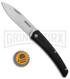Boker Magnum Long Lead EDC Slip Joint Knife - Satin Plain -Knivesand Tools Shop Boker Magnum LL EDC SJ Black G 10 Satin 01SC080 BHQ 120664 jr bottlecap large