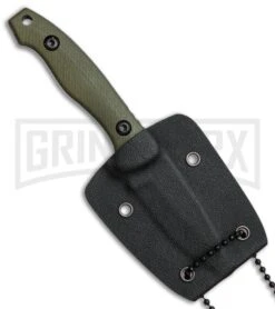 Boker Magnum Lil Friend OD Green G-10 Fixed Blade Knife - Black SW -Knivesand Tools Shop Boker Magnum Lil Friend Drop BHQ 80830 er sheath large