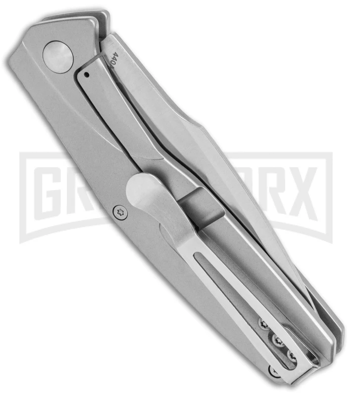 Boker Magnum The Milled One Steel Folding Knife - Satin Plain Boker Magnum The Milled One Steel Folding Knife - Satin Plain -Knivesand Tools Shop Boker Magnum The Milled One FL Satin BHQ 136007 jr side large