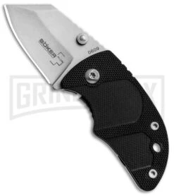 Boker Plus DW-2 Black Zytel Folding Knife - Stonewash Plain