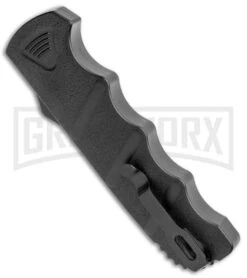 Boker Kalashnikov Black Aluminum OTF Automatic Knife - Bowie Black SW Plain 4 Boker Kalashnikov Black Aluminum OTF Automatic Knife - Bowie Black SW Plain -Knivesand Tools Shop Boker Plus Kalashnikov DA OTF Auto Black SW BHQ 113130 jr side large