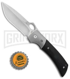 Boker Plus Marlowe Squail Black G-10 Folding Knife - Satin Plain -Knivesand Tools Shop Boker Plus Marlowe Squail Junior LL G 10 Ti 01BO313 BHQ 67880 jr bottlecap large