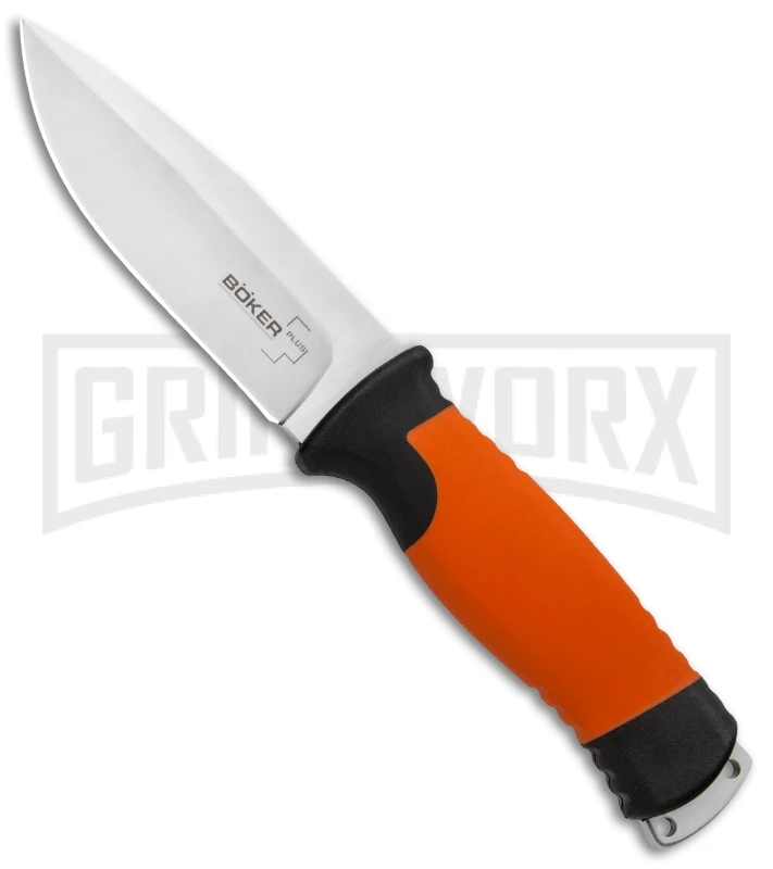 Boker Plus 02BO014 Outdoorsman Fixed Blade Knife Orange - Satin Plain Boker Plus 02BO014 Outdoorsman Fixed Blade Knife Orange - Satin Plain -Knivesand Tools Shop Boker Plus Outdoorsman Fixed Blade Orange Satin 02BO014 BHQ 90659 jr large