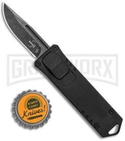 Boker Plus USB OTF Black Automatic Knife Aluminum - Black SW Plain -Knivesand Tools Shop Boker Plus USB OTF Auto Black Aluminum Black SW BHQ 120633 jr bottlecap large